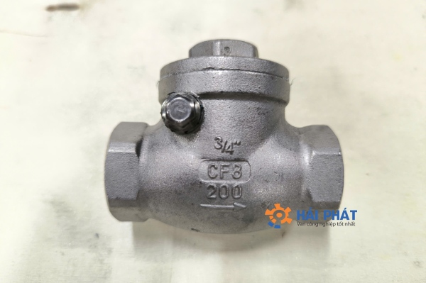 van một chiều inox ren dn20