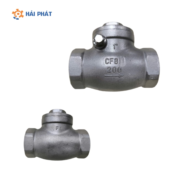 van 1 chiều lá lật inox nối ren dn25