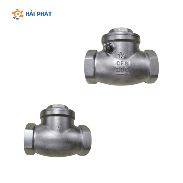 van 1 chiều lá lật inox nối ren dn32