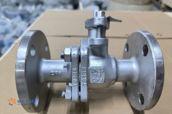 van bi mặt bích dn25