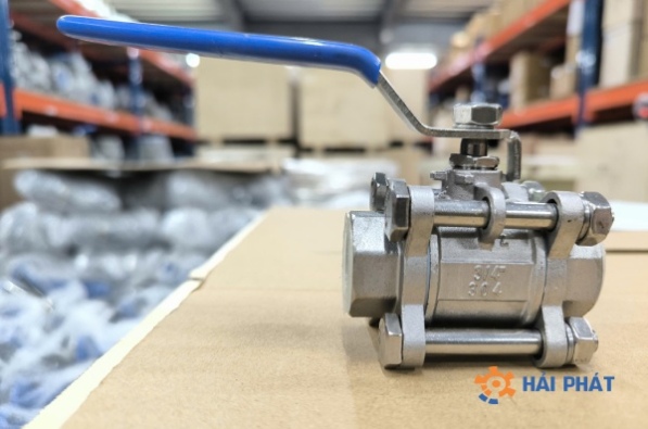van bi inox 304 nối ren 3pc dn20