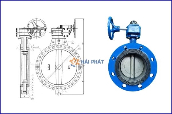 cấu tạo van bướm mặt bích