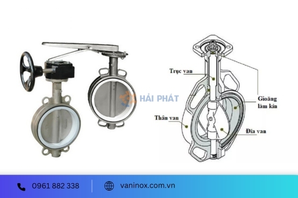 kết cấu của van bướm