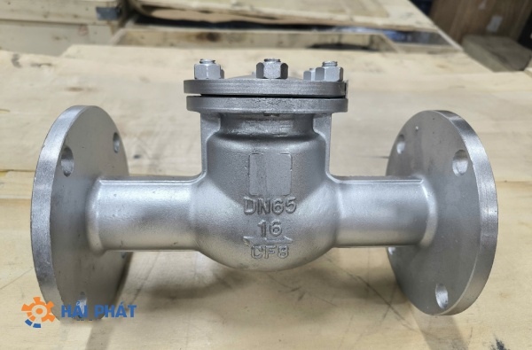 van 1 chiều lá lật inox dn65