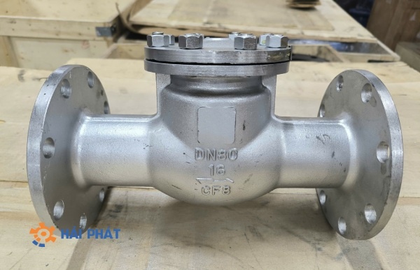 van một chiều inox bích dn80