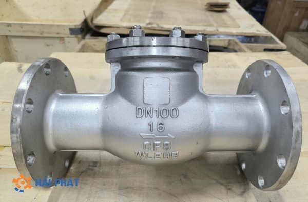 van 1 chiều inox mặt bích dn100