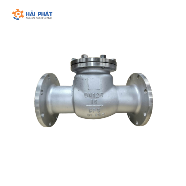 van-1-chieu-inox-bich-dn125-1 van 1 chiều lá lật inox mặt bích dn125