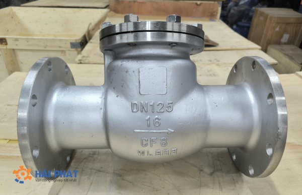 van 1 chiều inox bích dn125