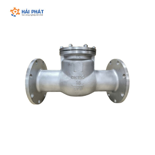 van 1 chiều lá lật inox mặt bích dn150