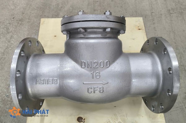 van 1 chiều inox bích dn200