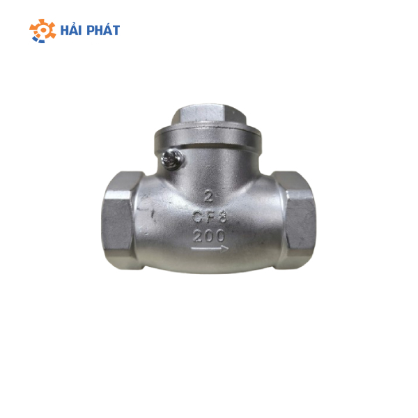 van 1 chiều lá lật inox nối ren dn50