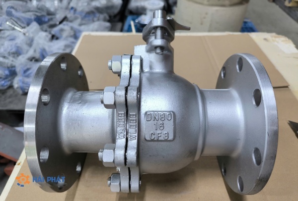 van bi mặt bích dn80