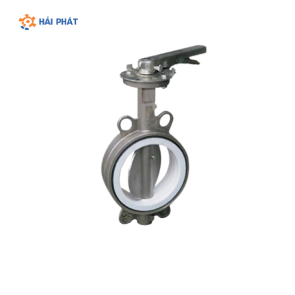 van-buom-inox-tay-gat-dn125-2 van bướm tay gạt inox dn125
