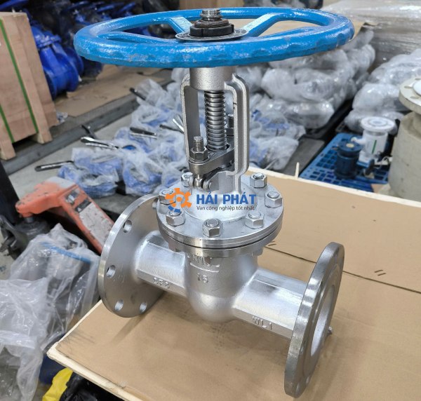 van cổng inox lắp bích dn100