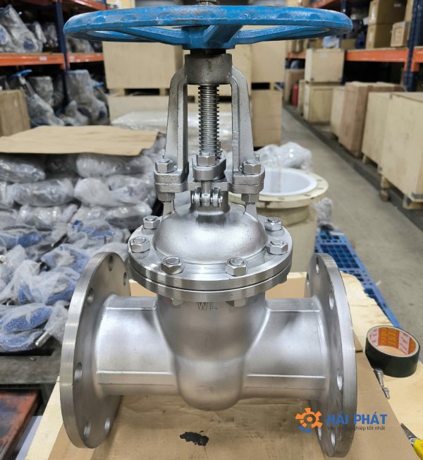 van cổng inox lắp bích dn200