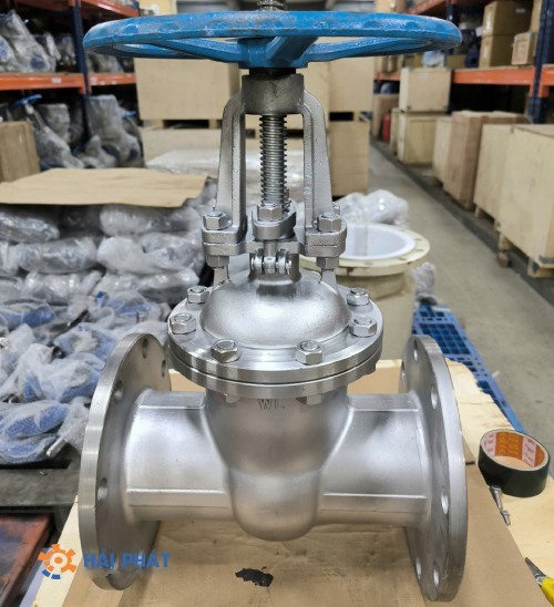 van cổng ty nổi inox