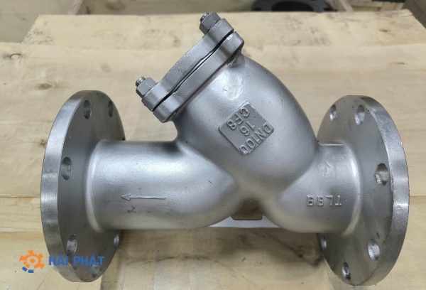 y lọc inox nối bích dn100