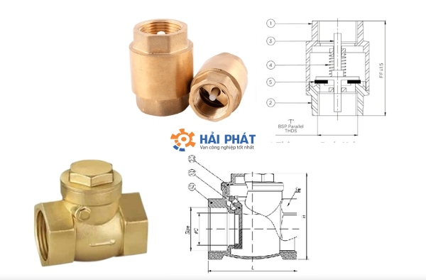 cấu tạo van 1 chiều đồng