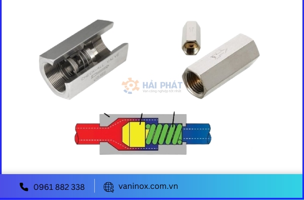 cấu tạo van 1 chiều khí nén