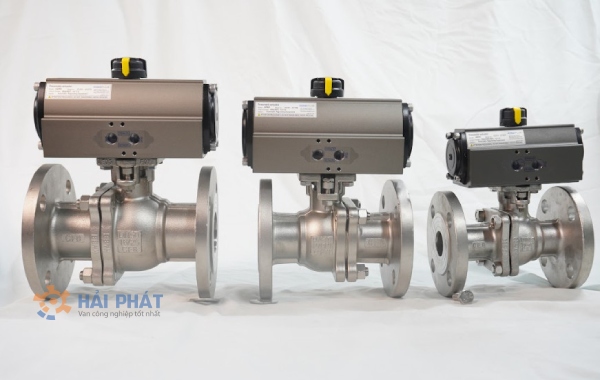 giá van bi điều khiển khí nén hàn quốc