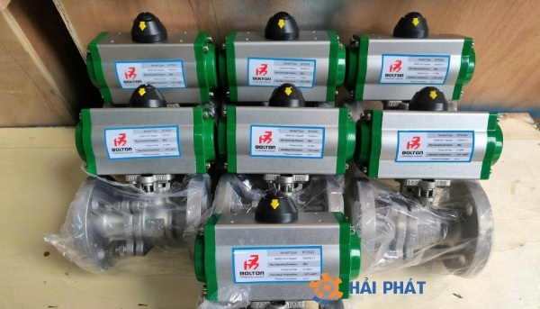 giá van bi inox điều khiển khí nén