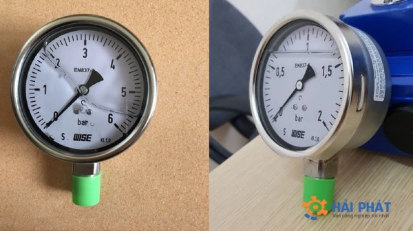 đồng hồ áp suất khí nén có dầu