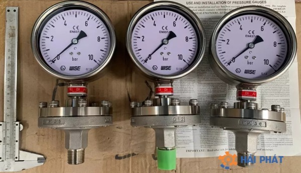đồng hồ áp suất dạng màng lắp ren