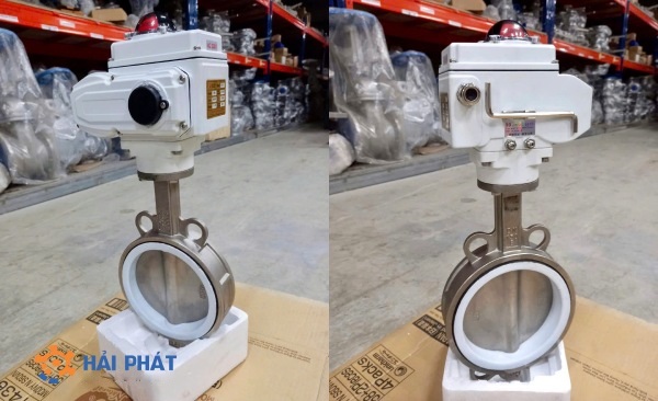 giá van bướm inox điều khiển điện