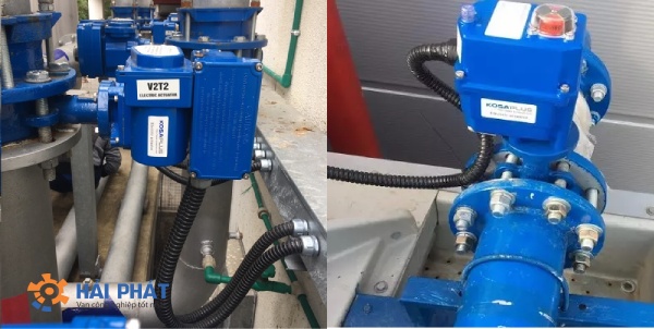 ứng dụng van bướm gang điện