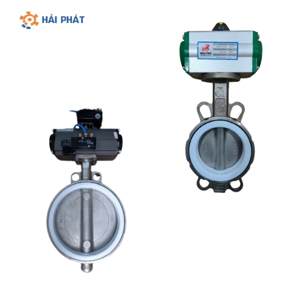 van bướm inox điều khiển khí nén