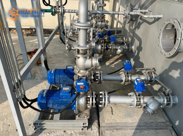 hệ thống sử dụng van bướm inox