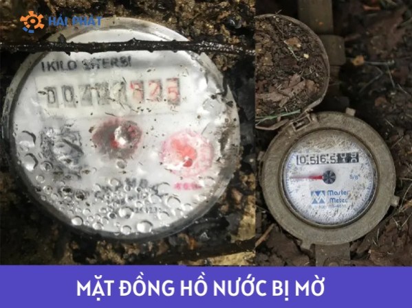 mặt đồng hồ nước bị mờ