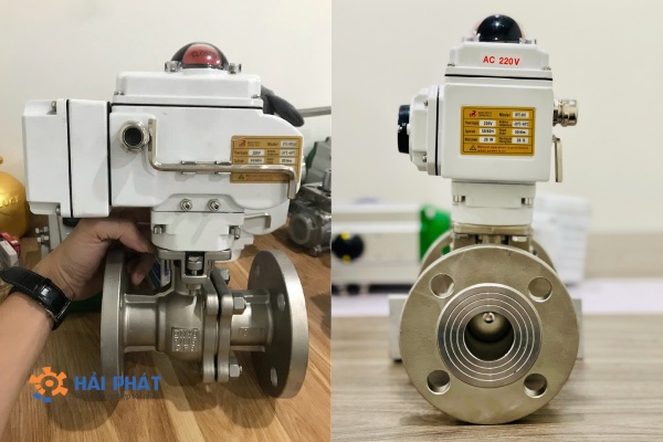 van bi điện mặt bích hải phát