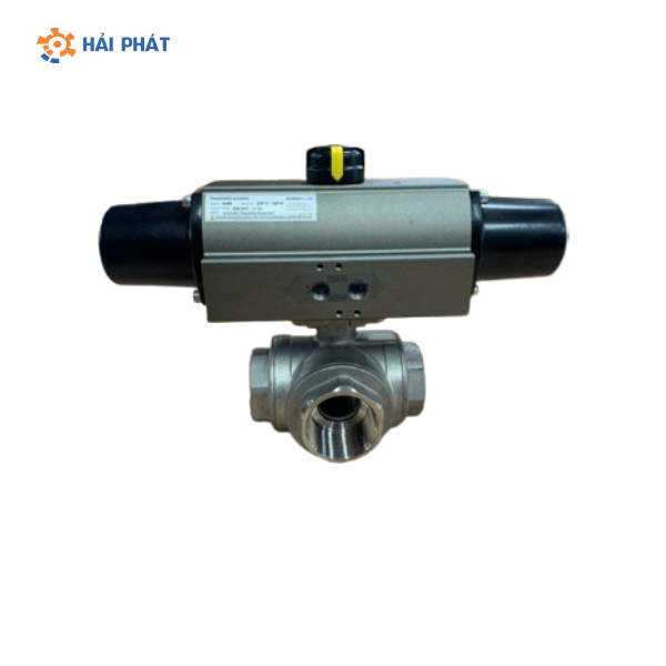 van-bi-khi-nen-tac-dong-don-4 van bi 3 ngã khí nén tác động đơn