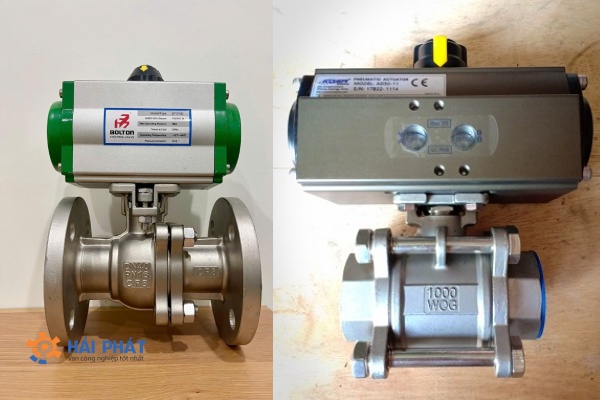 van bi inox khí nén tác động kép