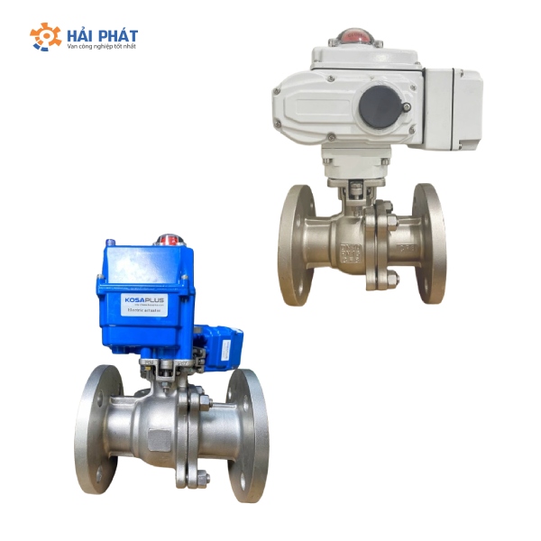 van bi mặt bích điện