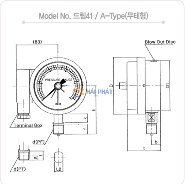 cấu tạo đồng hồ áp suất dream 41