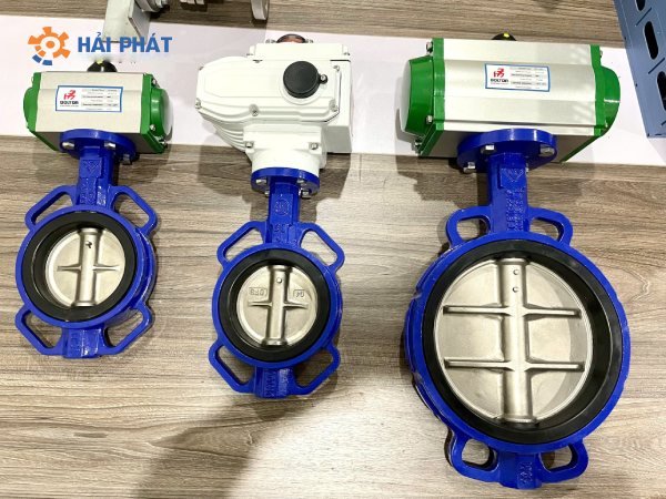 van bướm gang điều khiển khí nén