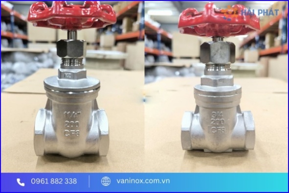 van cổng inox nối ren